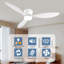 Ventilateurs de plafond encastrés intelligents 52 po avec lumières
