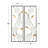 Metal Dimensional Floating Floral White Wall Decor with Black and Gold Accents Set