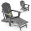 Chaise Adirondack pliante en plastique avec repose-pieds Espere-1902747106