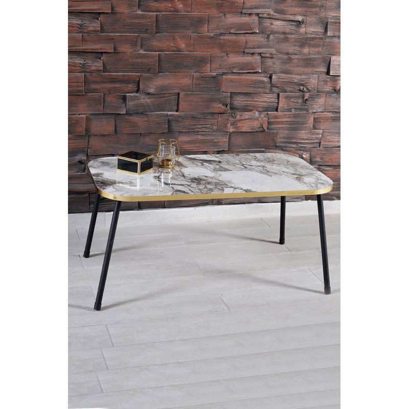 Northfleet 35cm Console Table, White Marble