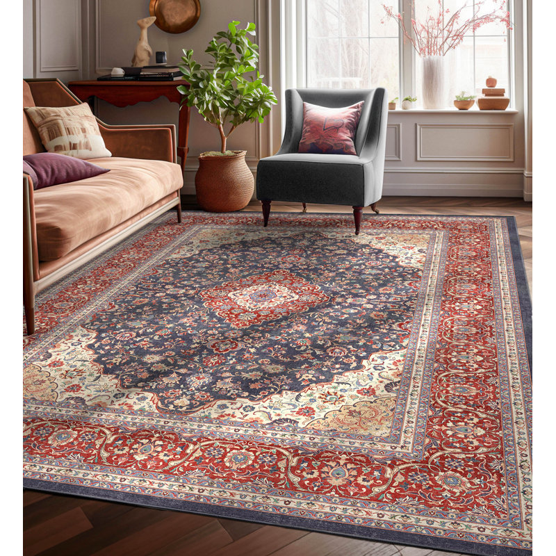 Tapis espion à motif de médaillons vintage Espy, Rectangle 6 pi x 9 pi