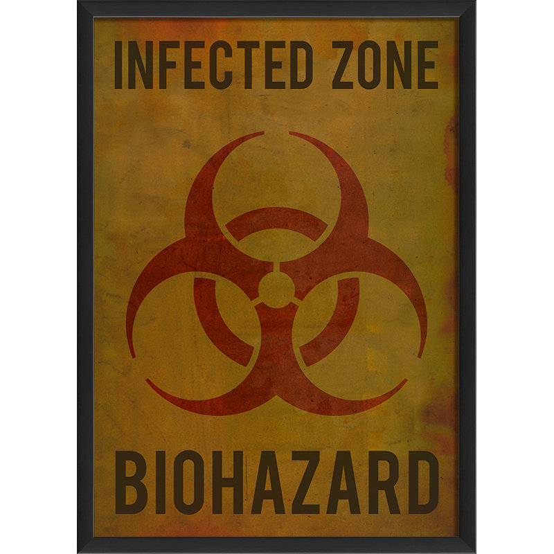 Zone infectée, impression biologique encadrée