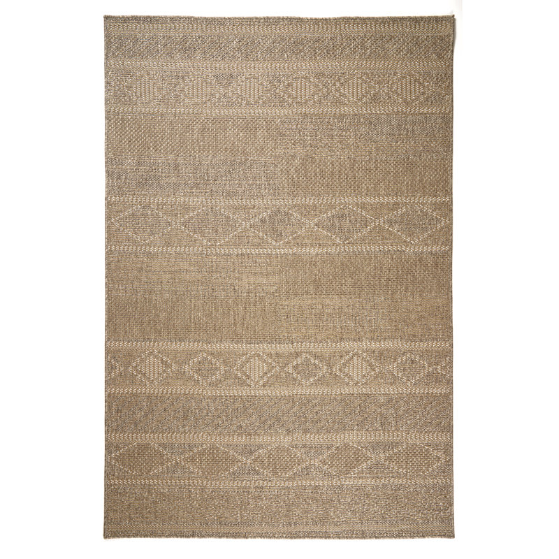 Tapis d'intérieur / extérieur en polypropylène tissé à la machine Tarquinia, 2 pi x 3 pi