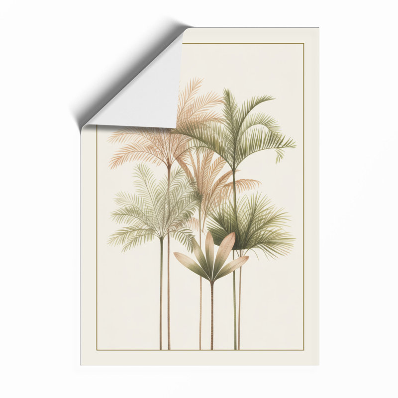 Graceful Palms Botanical - Framed Print, Unframed, A3 - 42.0 x 29.7 cm