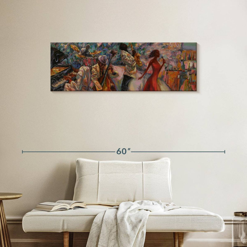 " Jazz Lounge ", 14" H x 42" W x 1.25" D
