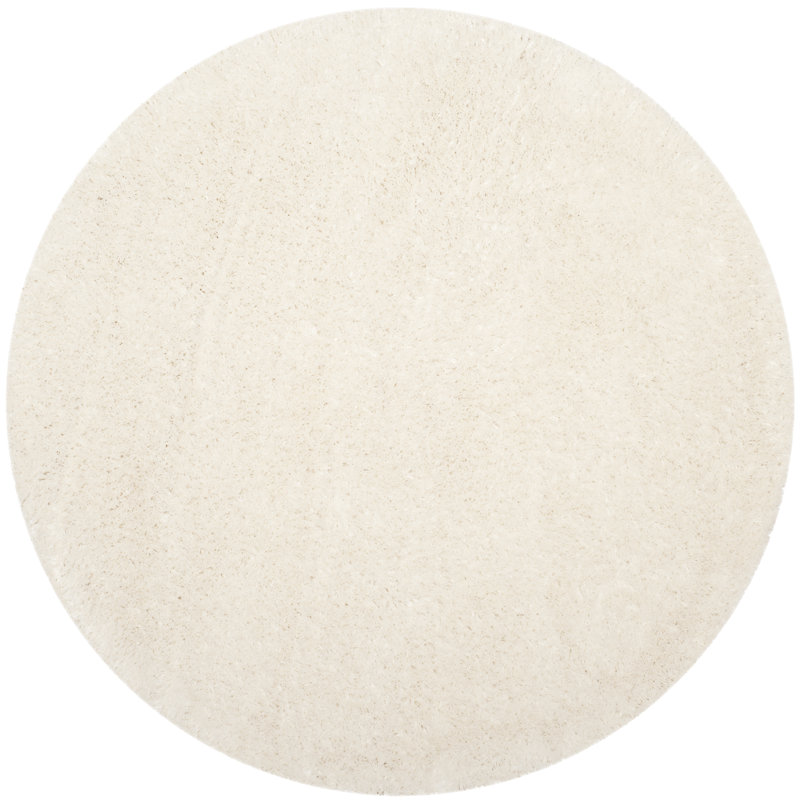 Nikodem Shag Performance Solid Color Rug, Round 6'7"