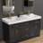 Solid Surface 61" Double Bathroom Vanity Top In White Bathroom Countertop With Sink
