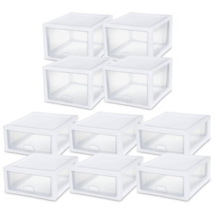 Sterilite 20518006 Stackable Small Drawer White Frame & See-Through (36  Pack)