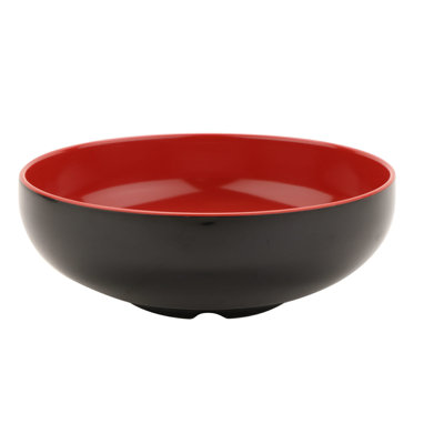 GET B-47-F Melamine Serving Bowl, 1.3 Quart, Red/ Black