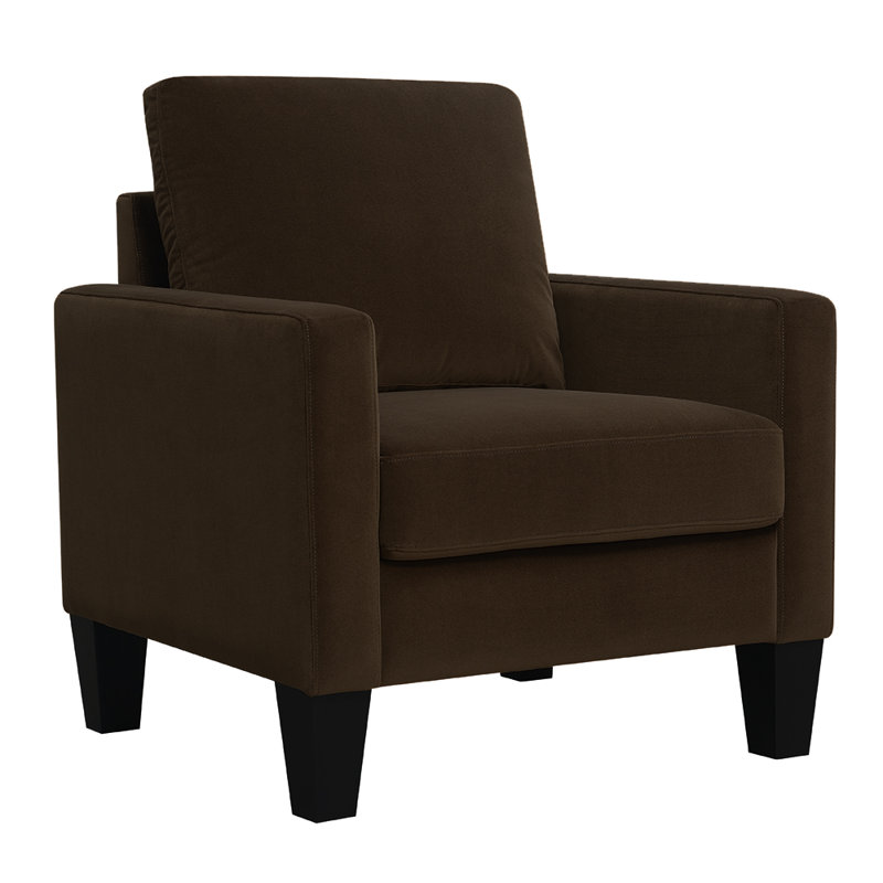 Fauteuil en polyester Amatul, Brun
