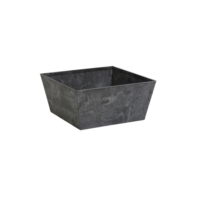 Pot à fleurs à arrosage automatique Wendover, H 4,5 po x l 9,5 po x P 9,75 po, Noir