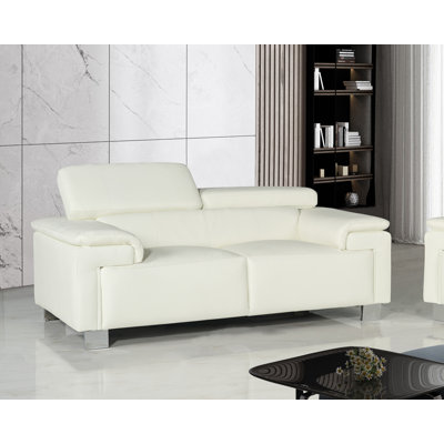 Chavely Genuine Leather Pillow Top Arm Sofa