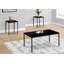 Ensemble de table, ensemble de 3 pièces, café, bout, métal noir, stratifié noir, contemporain, moderne-998319881