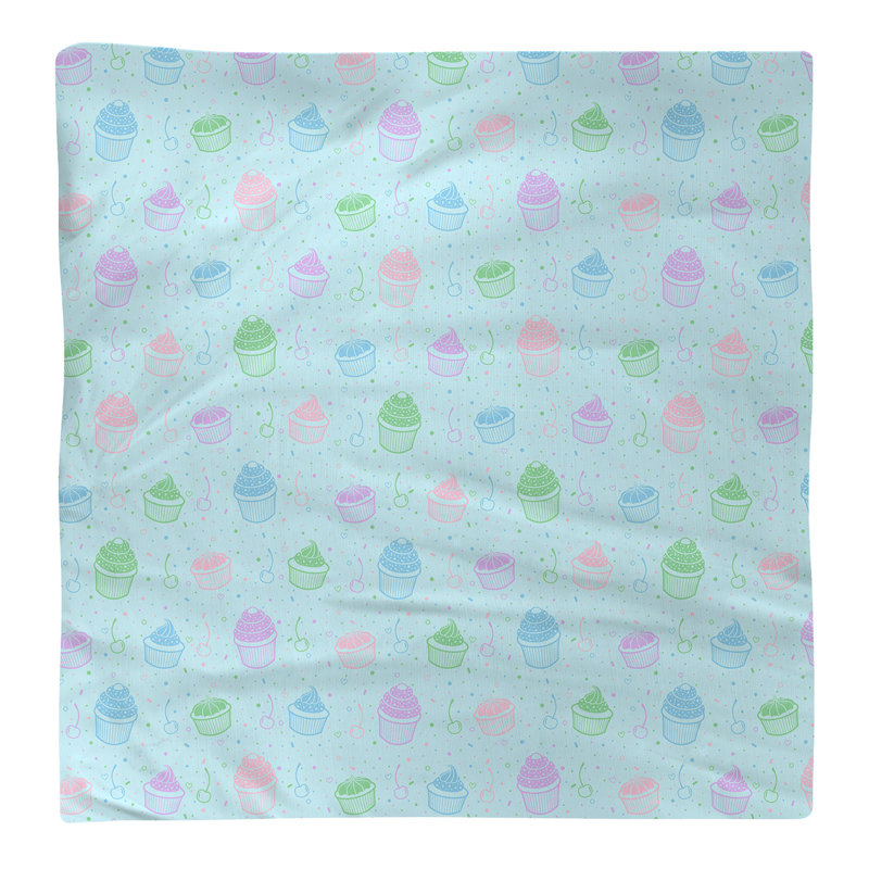 Polyester Abstract Square Napkin, 0.1" H x 10" W x 10" D, Blue, Cotton Twill