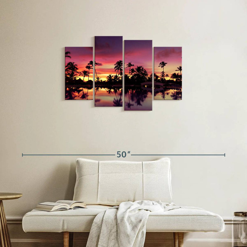 Gillard, coucher de soleil dominicain, Gillard, H 22 po x l 36 po