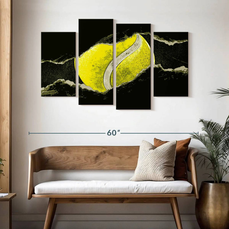 Grunge Tennis Ball, H 32 po x l 52 po