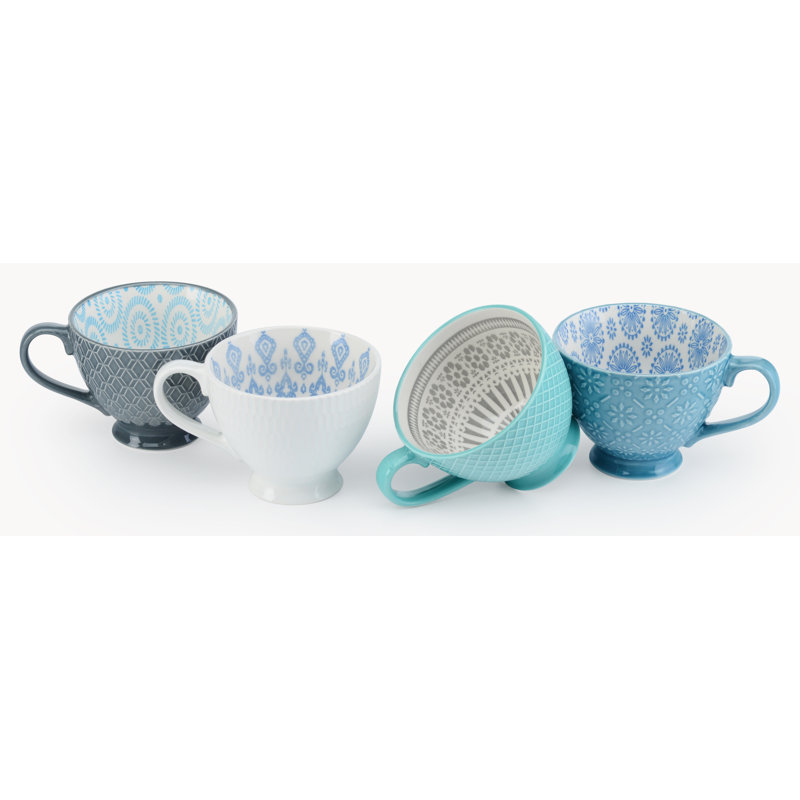4 Piece Assorted Teacup Set