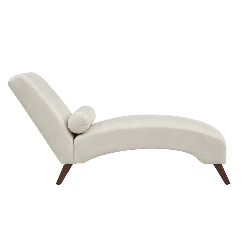 Chaise longue rembourrée avec coussin, Beige