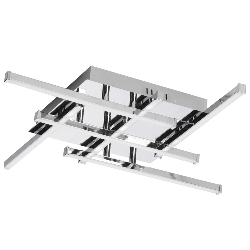 Summit Light Unique/Statement Geometric Flush Mount, 2" H x 20" W x 20" D, Polished Chrome