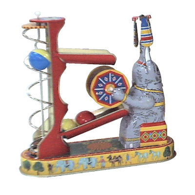 Jouet éléphant avec mécanisme en spirale Lulette