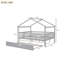 Lit double en bois avec lit gigogne simple-440394854