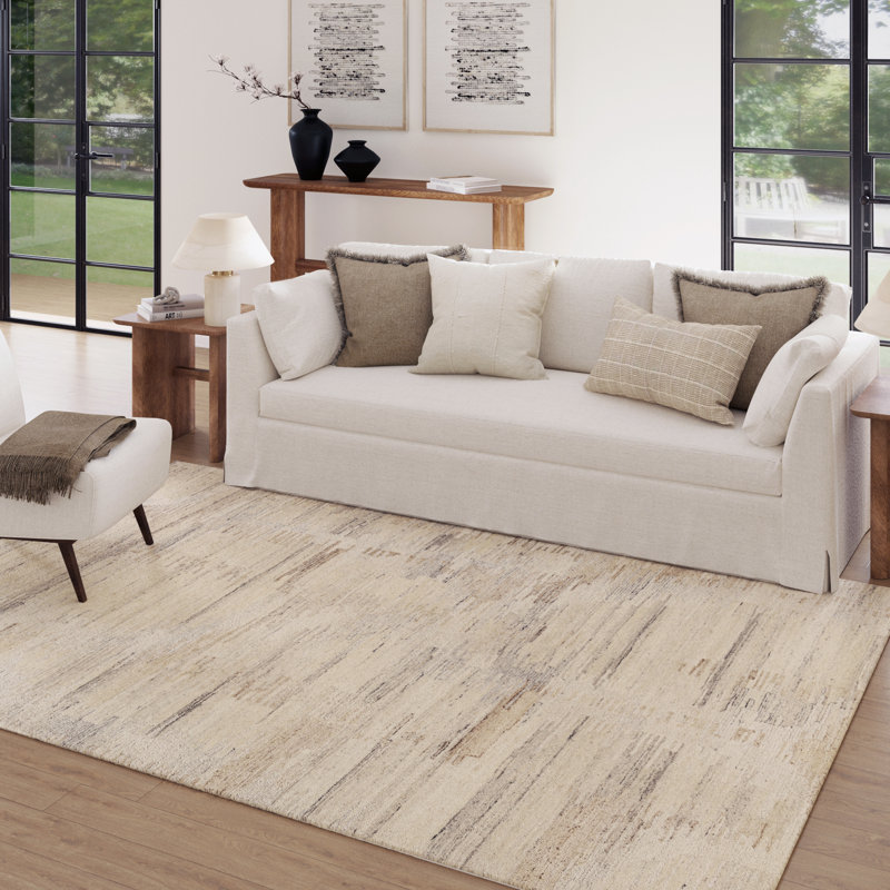 Tapis en laine touffeté à la main Alexandra, 5 pi x 7 pi 9 po