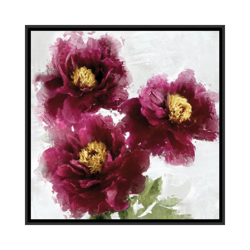 Bourgogne bourgogne I, H 12 po x l 12 po x P 1,5 po, Cadre noir