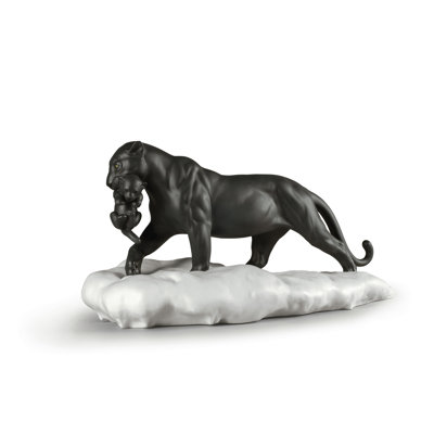 Panther with Cub Figurine