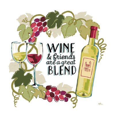 Wine And Friends V - Wrapped Canvas Print