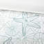 Édredon très grand - 100% coton, blanc avec broderie bleue, surdimensionné et confortable pour un rembourrage foncé