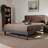 Omaque Upholstered, Queen Platform Bed, Dark Grey/Ash Walnut 58.3'' H X 64'' W X 84'' L-118502032