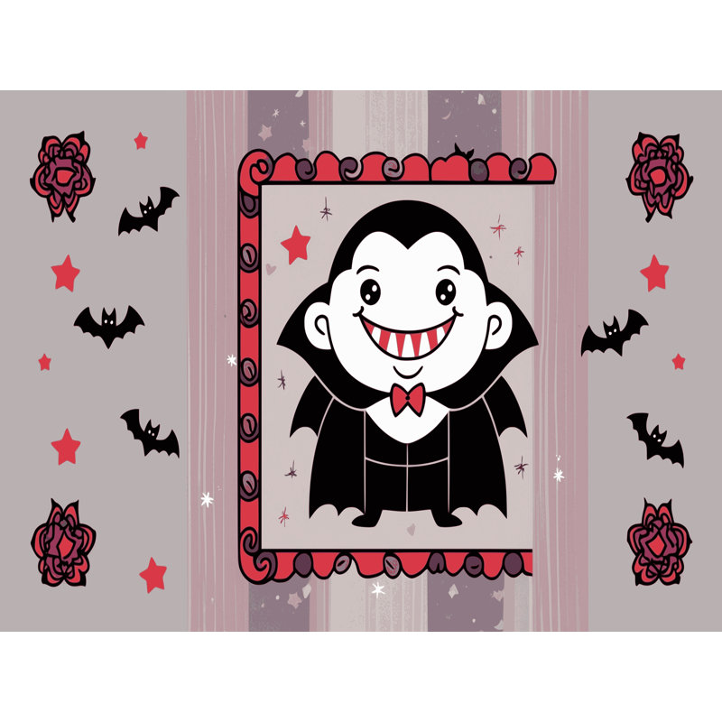 Tapis de vacances d'Halloween The Holiday Aisle®, Rectangle 5 pi x 7 pi