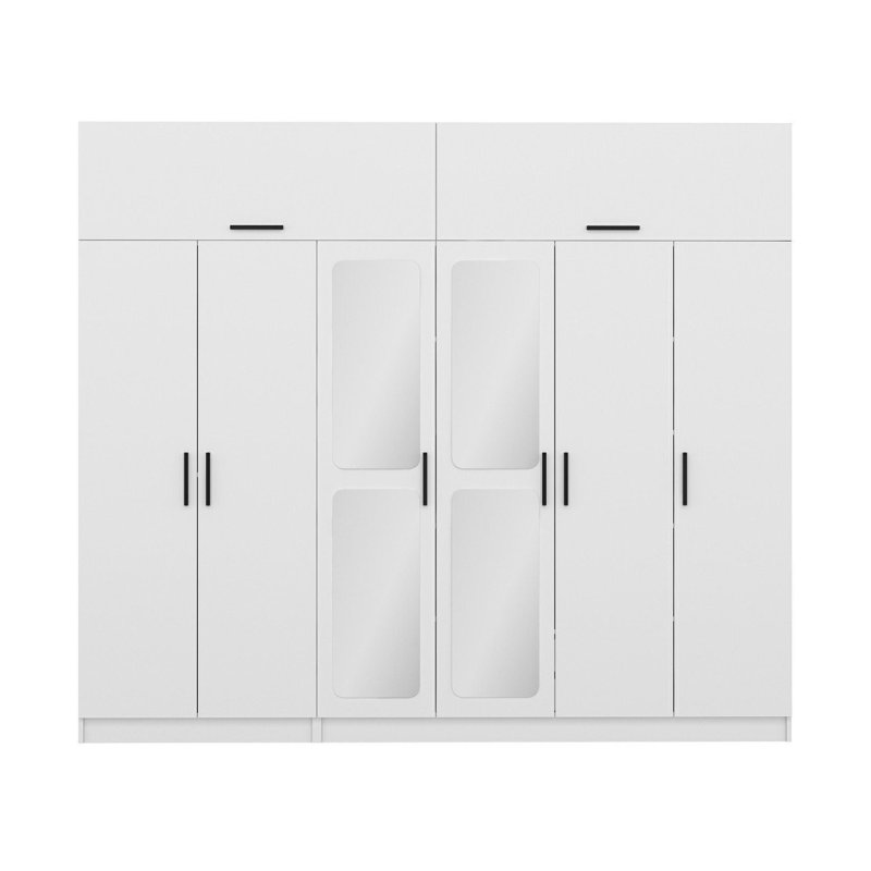 Elina Manufactured Wood Wardrobe, 235cm H x 315cm W x 52cm D