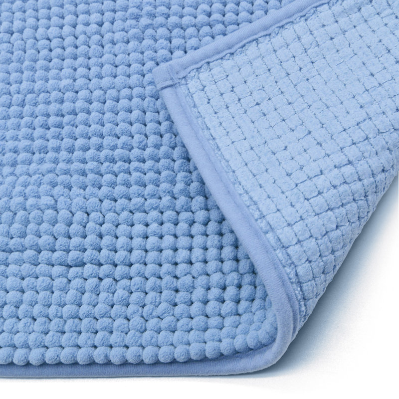 Busselton Shaggy Noodle Bath Mat 50x80, Blue