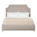 Audrey/Asher Queen Tufted Upholstered Low Profile Panel Bed