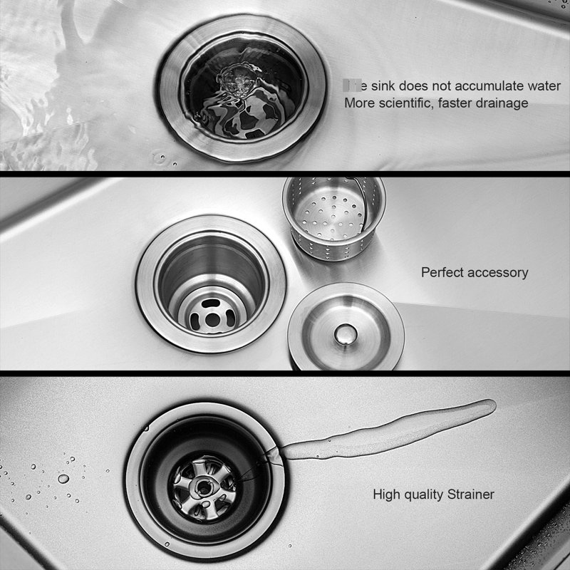 15 Inch Undermount 18 Gauge Single Bowl Stainless Steel Kitchen Sink 9 Deep, X - Shaped Drain Design, Condensation Coating, Quiet With Rubber Pad, Comes Installation Clips And Template 15" Deep Sink,