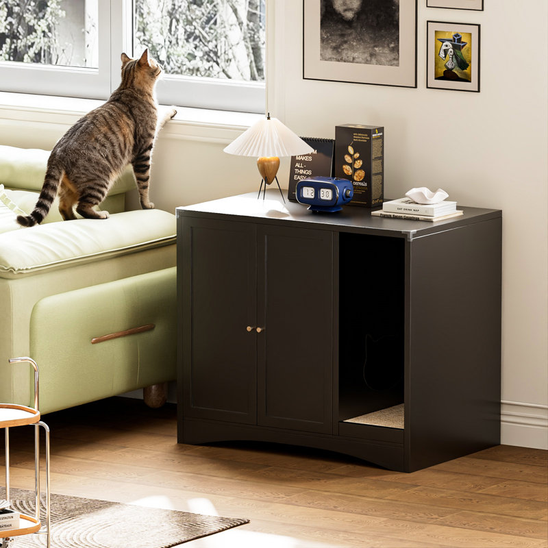 Cat Litter Box Enclosure, Black
