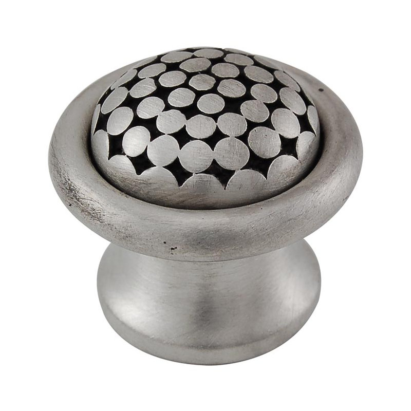 Tiziano Mushroom Knob, Antique Nickel, 0.875" H x 0.875" W x 0.875" D