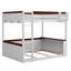 Lit superposé en bois avec tablettes intégrées, boîte de rangement, lumière DEL et station de charge USB-1069481502