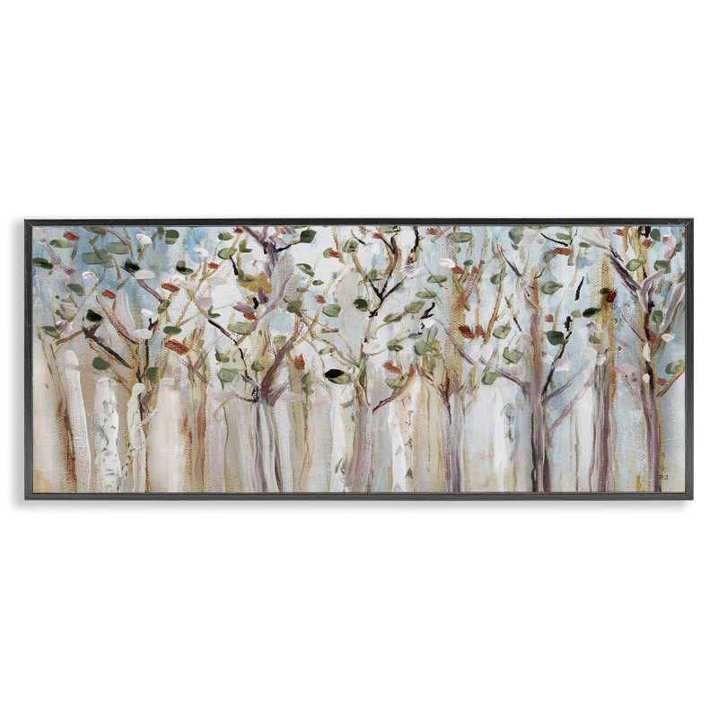 Bare Branch Trees Birch Forest Fall Twigs Abstract Painting Oversized Stretched Canvas Wall Art By Susan Jill, 24" H x 10" W