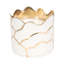Sagebrook Home Ceramic 7" Candle - 42 Oz Tobacco Clouds Scent, Ivory/Gold