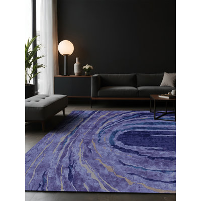 Tapis mauve soyeux et moelleux
