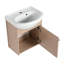 Petit meuble-lavabo de 18 po avec lavabo en céramique, montage mural (KD-PACKING)