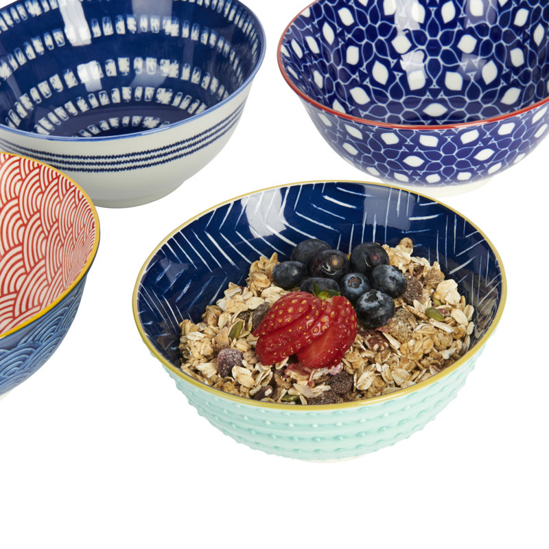 4 Piece Dessert Bowl Set, Blue