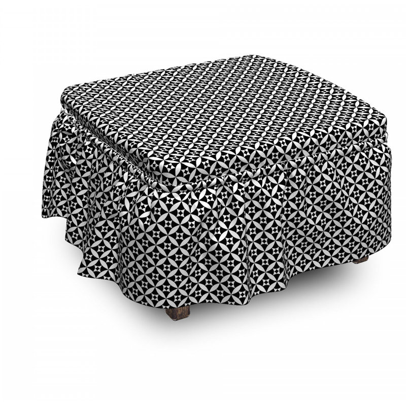 Housse pour repose-pieds de damier texture