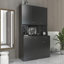 70,87 "de hauteur avec garde-robe et armoire de cuisine, avec 6 portes, 1 tablette ouverte et 1 tiroir pour la chambre à coucher, noir-238690672