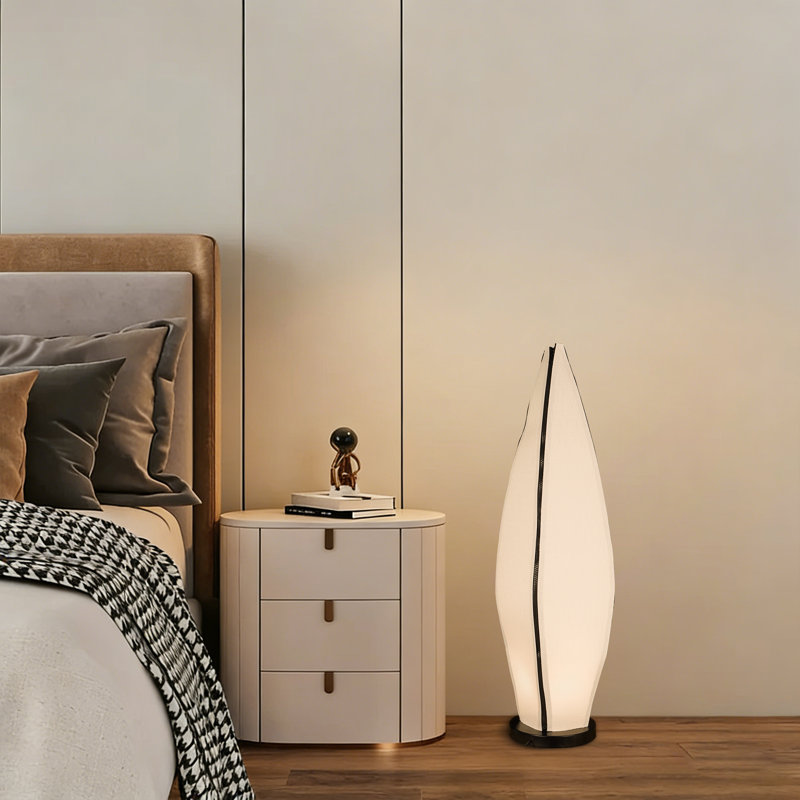 Modern Fabric Banana Floor Lamp, Minimalist Living Room & Bedroom Accent Light