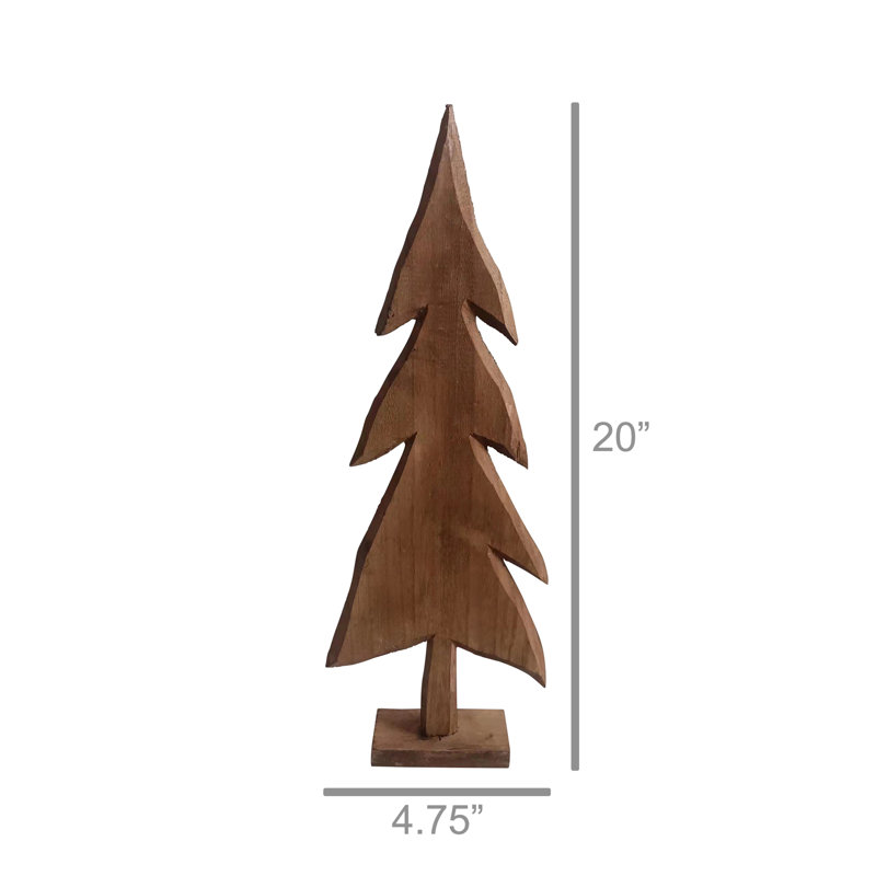 Arbre en bois se balançant, H 20 po x l 2 po x P 4,75 po