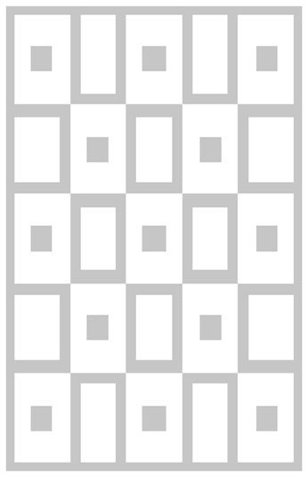 Tapis blanc/gris tissé à la machine Mcgonigal, Rectangle 5 pi 3 po x 7 pi 2 po