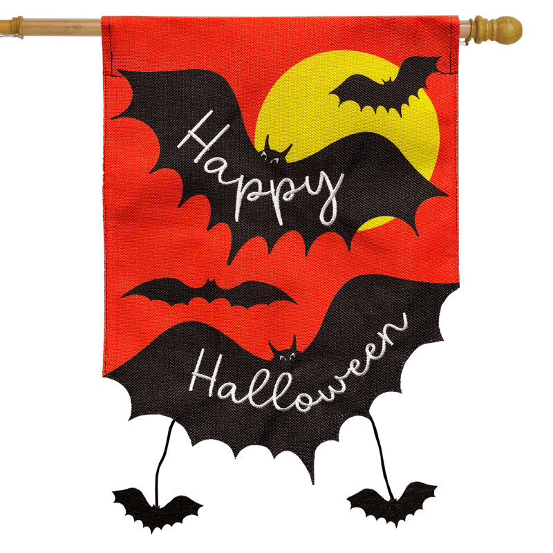Drapeau «Happy Halloween Bats House»